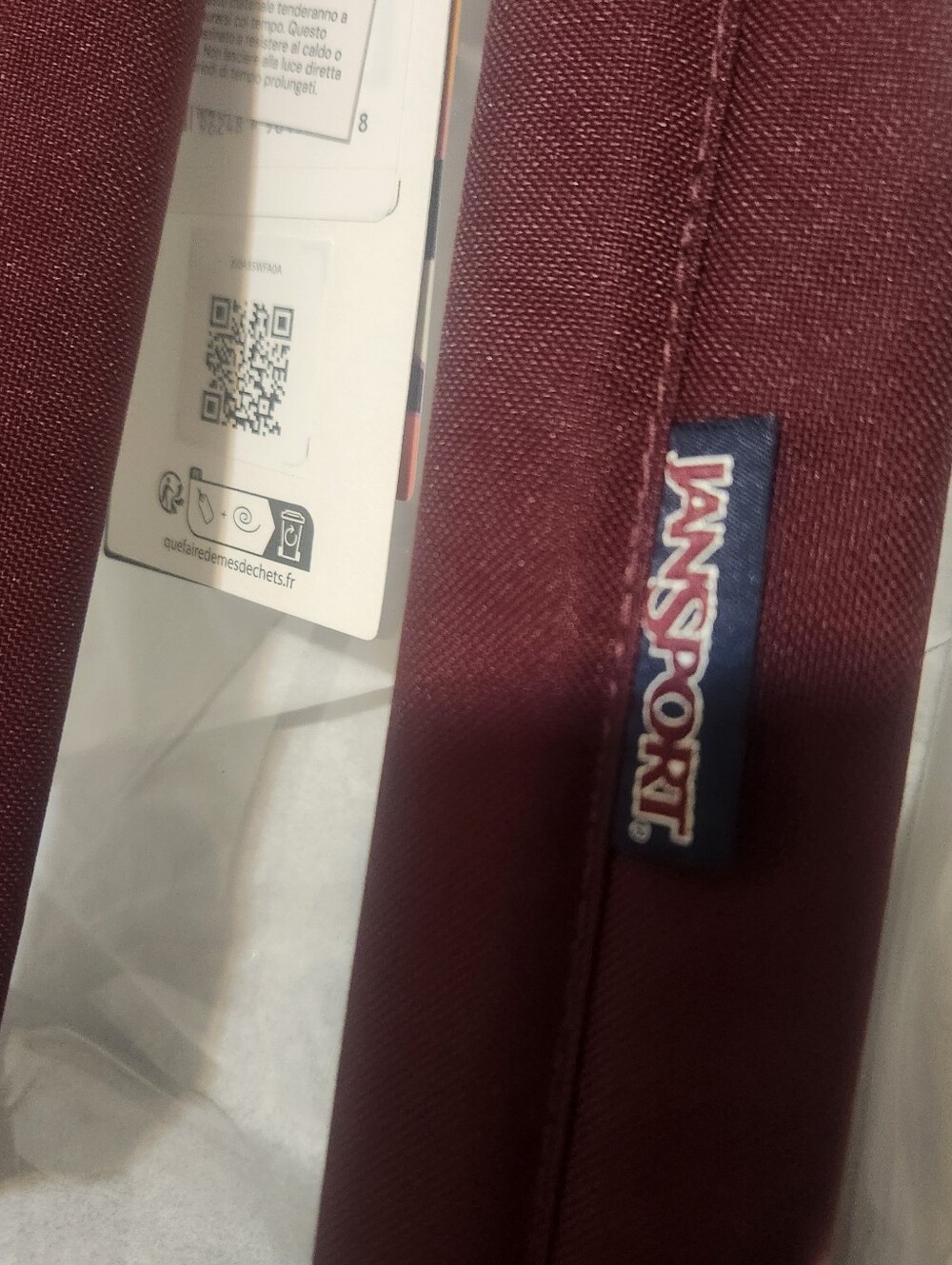 Jansport Transparent Clear Cherry Red Backpack NEW - Picture 6 of 7